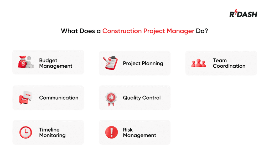 What does a construction project manager do