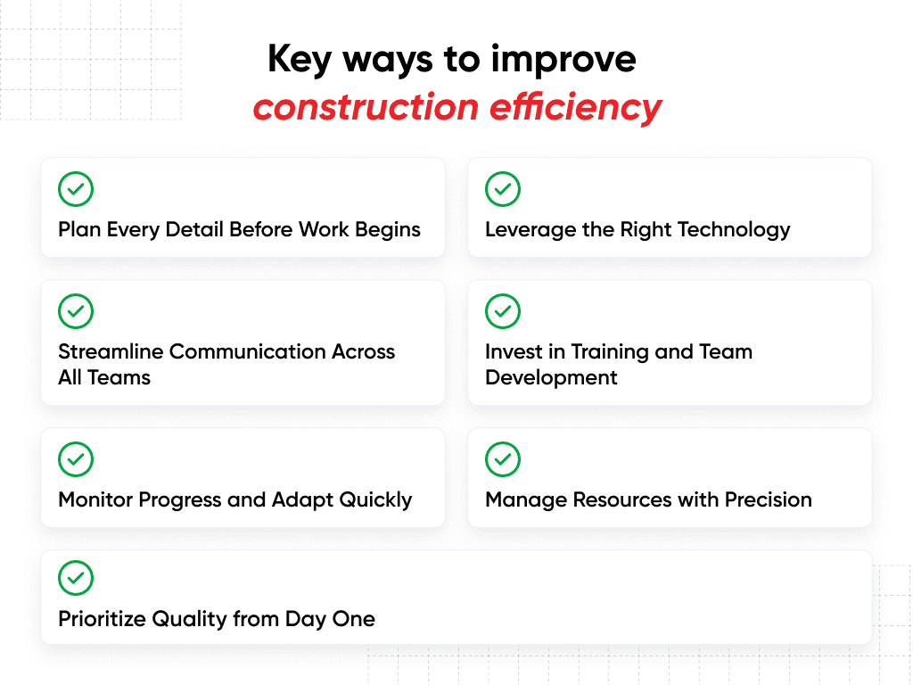 Key ways to improve construction efficiency